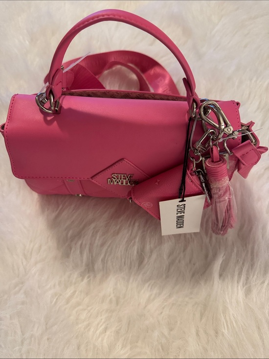 Steve Madden Handbags - Steve Madden Hot Pink Mini Top-Handle Crossbody Bag